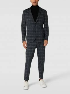 Am billigsten ? Drykorn 2-Knopf-Sakko Mit Karomuster Modell 'Hurley' - Dunkelblau ?