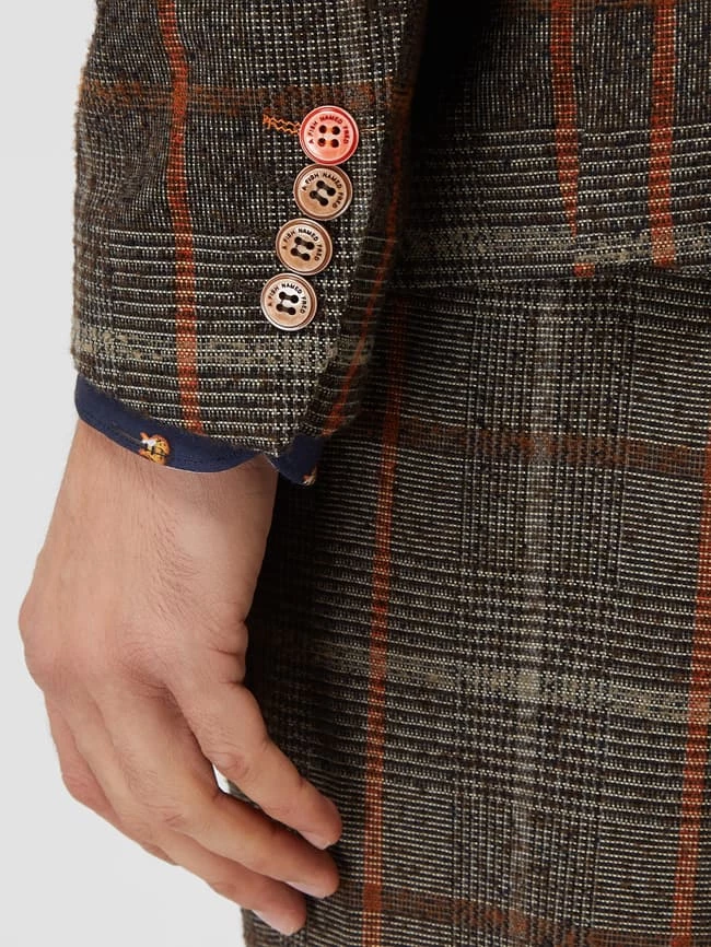 Großhandel ⭐ A Fish Named Fred 2-Knopf-Sakko Mit Karomuster - Camel ? 3 Großhandel ⭐ A Fish Named Fred 2-Knopf-Sakko Mit Karomuster - Camel ? – Bild 3