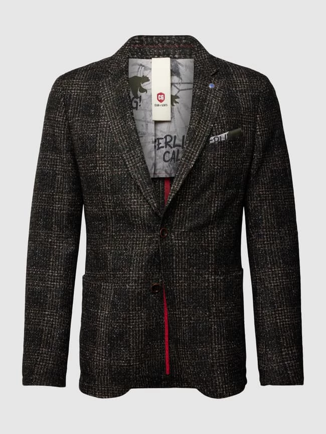 Billig ? CG - Club Of Gents 2-Knopf-Sakko In Strick-Optik Modell 'Carter' - Dunkelgrau ? 2 Billig ? CG - Club Of Gents 2-Knopf-Sakko In Strick-Optik Modell 'Carter' - Dunkelgrau ? – Bild 2