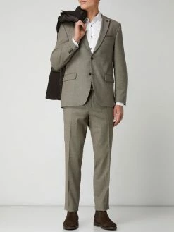 Rabatt ? Carl Gross Slim Fit 2-Knopf-Sakko Mit Hahnentritt-Dessin Modell 'Seal' - Beige ?