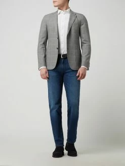 Coupon ⭐ Strellson Slim Fit 2-Knopf-Sakko Mit Gitterkaro Modell 'Acon' - Mittelgrau ?