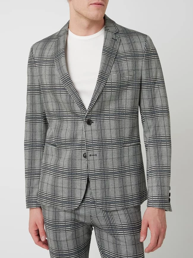 Bester Verkauf ⭐ Drykorn Slim Fit 2-Knopf-Sakko Mit Glencheck Modell 'Hurley' - Hellgrau ? 4 Bester Verkauf ⭐ Drykorn Slim Fit 2-Knopf-Sakko Mit Glencheck Modell 'Hurley' - Hellgrau ? – Bild 4