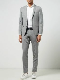 Angebote ✨ CG - Club Of Gents Slim Fit 2-Knopf-Sakko Aus Schurwolle Modell 'Colvin' - Hellgrau ?