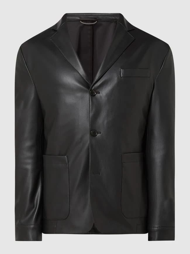 Brandneu ? Drykorn 3-Knopf-Sakko In Leder-Optik Modell 'Roth' - Schwarz ? 2 Brandneu ? Drykorn 3-Knopf-Sakko In Leder-Optik Modell 'Roth' - Schwarz ? – Bild 2