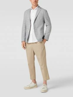 Bestpreis ? BOSS Slim Fit 2-Knopf-Sakko Mit Hahnentrittmuster Modell 'Hanry' - Blau ?