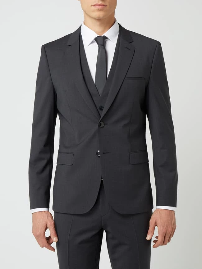 Neu ? HUGO Extra Slim Fit 2-Knopf-Sakko Mit Stretch-Anteil Modell 'Arti' - Silber ? 4 Neu ? HUGO Extra Slim Fit 2-Knopf-Sakko Mit Stretch-Anteil Modell 'Arti' - Silber ? – Bild 4