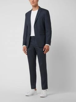 Schlussverkauf ? Selected Homme Slim Fit 2-Knopf-Sakko Mit Stretch-Anteil Modell 'Timelogan' - Dunkelblau ❤️