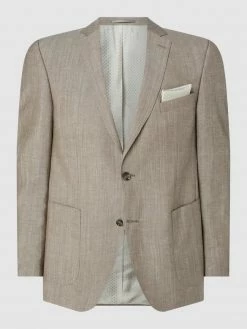 Tommy Hilfiger Store 2 Top 10 ? Carl Gross Modern Fit 2-Knopf-Sakko Aus Schurwoll-Leinen-Mix Modell 'Sander' - Mittelgrau ?