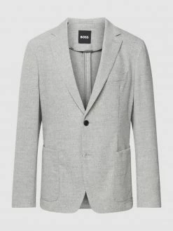 Am billigsten ✨ BOSS Sakko In Unifarbenem Design Modell 'Hanry' - Hellgrau ?