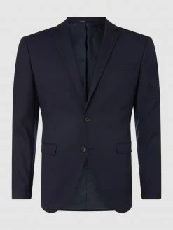 Brandneu ⌛ Selected Homme 2-Knopf-Sakko Mit Stretch-Anteil - Marineblau ?