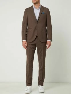 Brandneu ? Matinique Slim Fit 2-Knopf-Sakko Mit Webstruktur Modell 'MAgeorge' - Mittelbraun ?