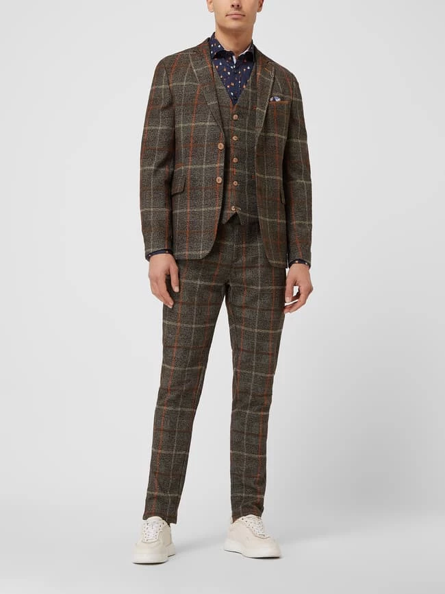 Großhandel ⭐ A Fish Named Fred 2-Knopf-Sakko Mit Karomuster - Camel ? 1 Großhandel ⭐ A Fish Named Fred 2-Knopf-Sakko Mit Karomuster - Camel ?