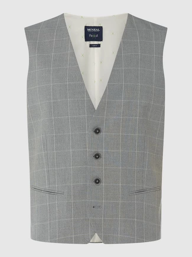 Aktion ? MCNEAL Slim Fit Weste Mit Stretch-Anteil - Mittelgrau ? 1 Aktion ? MCNEAL Slim Fit Weste Mit Stretch-Anteil - Mittelgrau ?