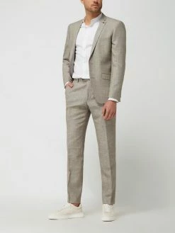 Budget ? Roy Robson Slim Fit 2-Knopf-Sakko Aus Leinenmischung - Khaki ✨