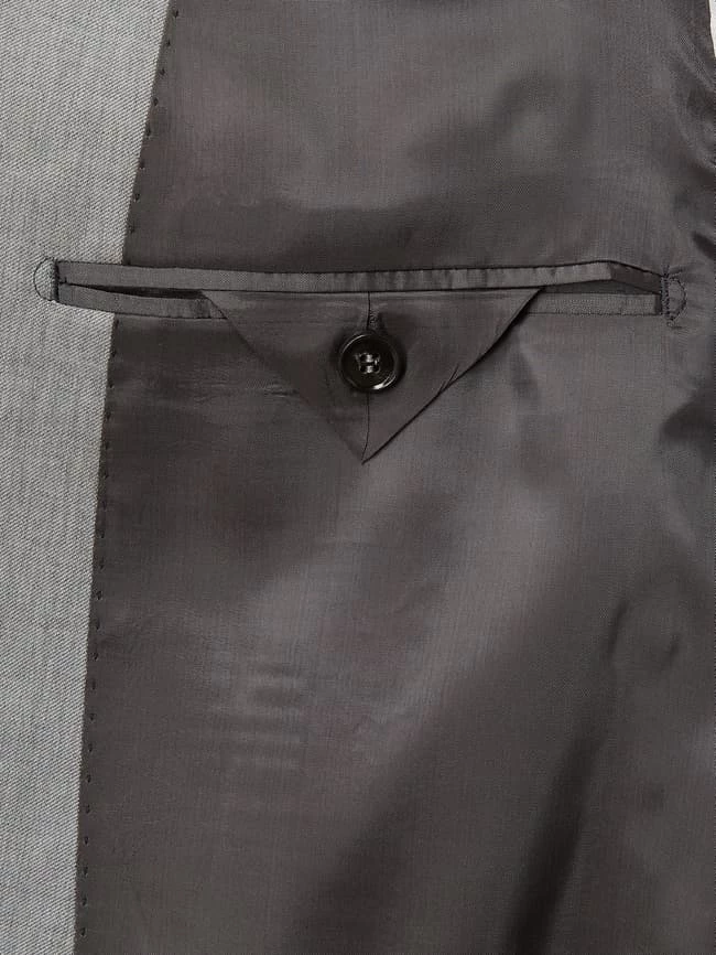 Bestes Angebot ? Tiger Of Sweden Slim Fit 2-Knopf-Sakko Aus Wolle Modell 'Jamonte' - Hellgrau ? 3 Bestes Angebot ? Tiger Of Sweden Slim Fit 2-Knopf-Sakko Aus Wolle Modell 'Jamonte' - Hellgrau ? – Bild 3