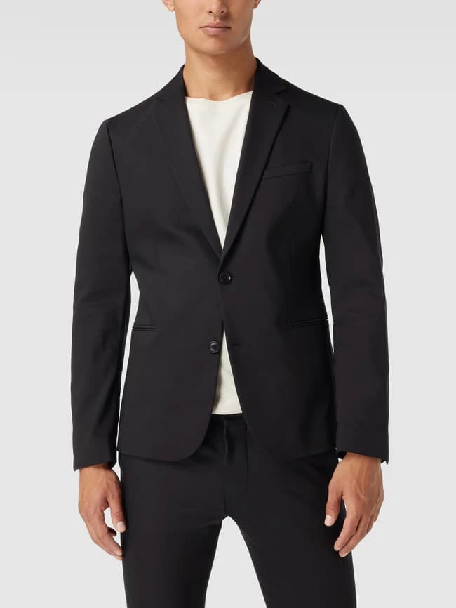 Neu ? Drykorn Slim Fit 2-Knopf-Sakko Mit Stretch-Anteil Modell 'Hurley' - Schwarz ? 4 Neu ? Drykorn Slim Fit 2-Knopf-Sakko Mit Stretch-Anteil Modell 'Hurley' - Schwarz ? – Bild 4