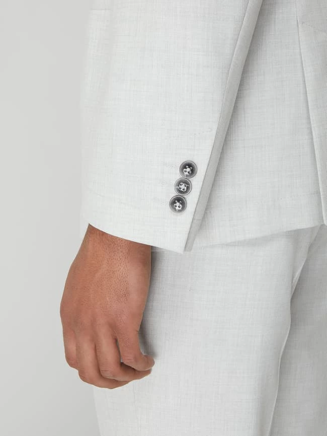 Besorgen ? Pierre Cardin 2-Knopf-Sakko Mit Stretch-Anteil Modell 'Manel' - 'Futureflex' - Silber Meliert ? 6 Besorgen ? Pierre Cardin 2-Knopf-Sakko Mit Stretch-Anteil Modell 'Manel' - 'Futureflex' - Silber Meliert ? – Bild 6