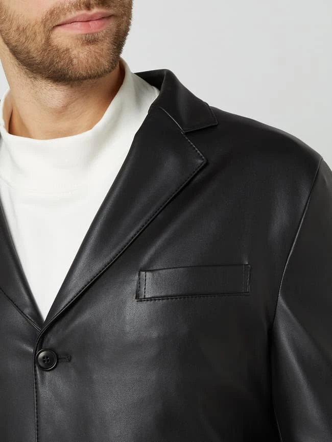 Brandneu ? Drykorn 3-Knopf-Sakko In Leder-Optik Modell 'Roth' - Schwarz ? 3 Brandneu ? Drykorn 3-Knopf-Sakko In Leder-Optik Modell 'Roth' - Schwarz ? – Bild 3