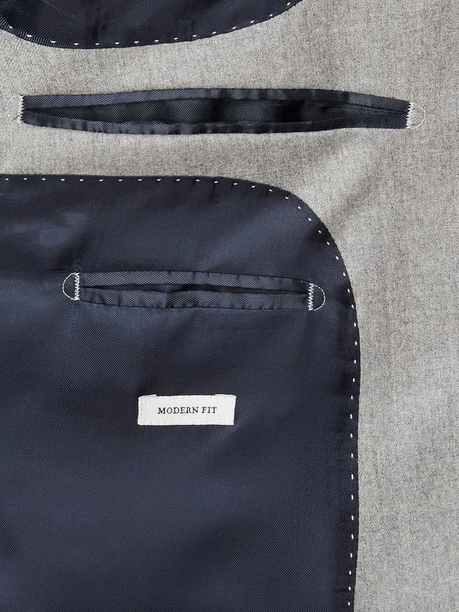 Bester Verkauf ✨ Carl Gross Modern Fit 2-Knopf-Sakko Aus Schurwolle Modell 'Sid' - Hellgrau ✨ 6 Bester Verkauf ✨ Carl Gross Modern Fit 2-Knopf-Sakko Aus Schurwolle Modell 'Sid' - Hellgrau ✨ – Bild 6