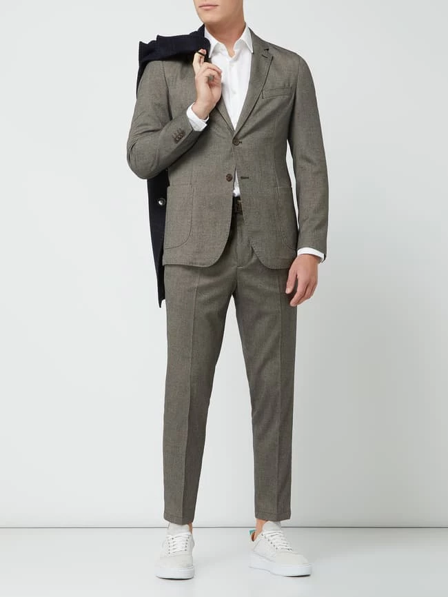 Schlussverkauf ? S.Oliver BLACK LABEL 2-Knopf-Sakko Mit Stretch-Anteil - Mittelgrau ? 1 Schlussverkauf ? S.Oliver BLACK LABEL 2-Knopf-Sakko Mit Stretch-Anteil - Mittelgrau ?