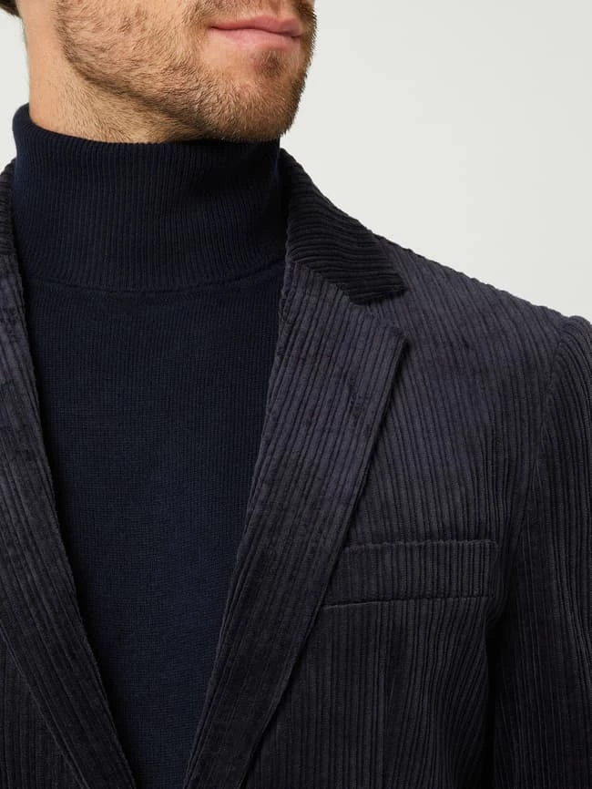 Bestpreis ? Antony Morato Slim Fit 2-Knopf-Sakko Aus Cord 'Zelda' - Marineblau ? 3 Bestpreis ? Antony Morato Slim Fit 2-Knopf-Sakko Aus Cord 'Zelda' - Marineblau ? – Bild 3