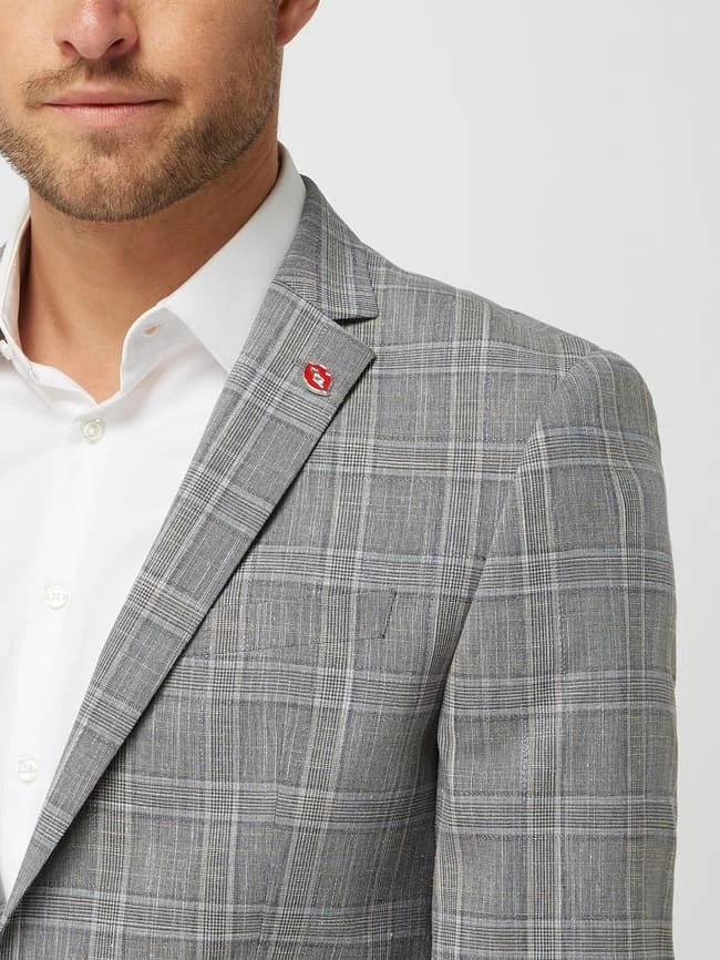 Großhandel ⭐ DIGEL Slim Fit 2-Knopf-Sakko Mit Leinen-Anteil Modell 'Rod' - Mittelgrau ⭐ 3 Großhandel ⭐ DIGEL Slim Fit 2-Knopf-Sakko Mit Leinen-Anteil Modell 'Rod' - Mittelgrau ⭐ – Bild 3