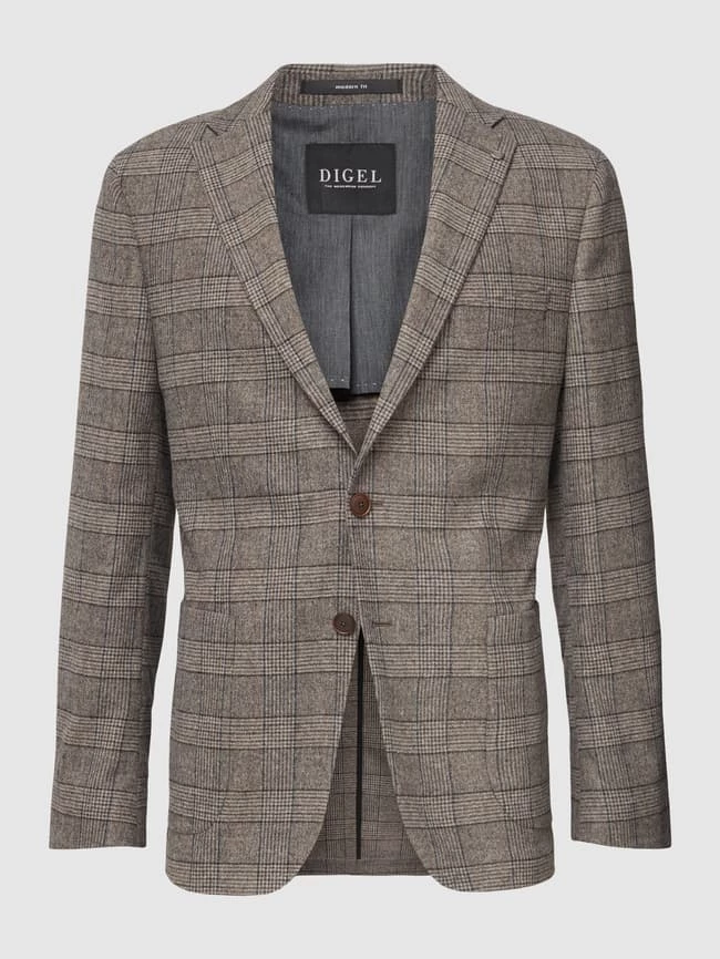 Beste Bewertungen von ✔️ DIGEL Modern Fit 2-Knopf-Sakko Mit Glencheck-Muster Modell 'Edward' - Mittelbraun ? 2 Beste Bewertungen von ✔️ DIGEL Modern Fit 2-Knopf-Sakko Mit Glencheck-Muster Modell 'Edward' - Mittelbraun ? – Bild 2