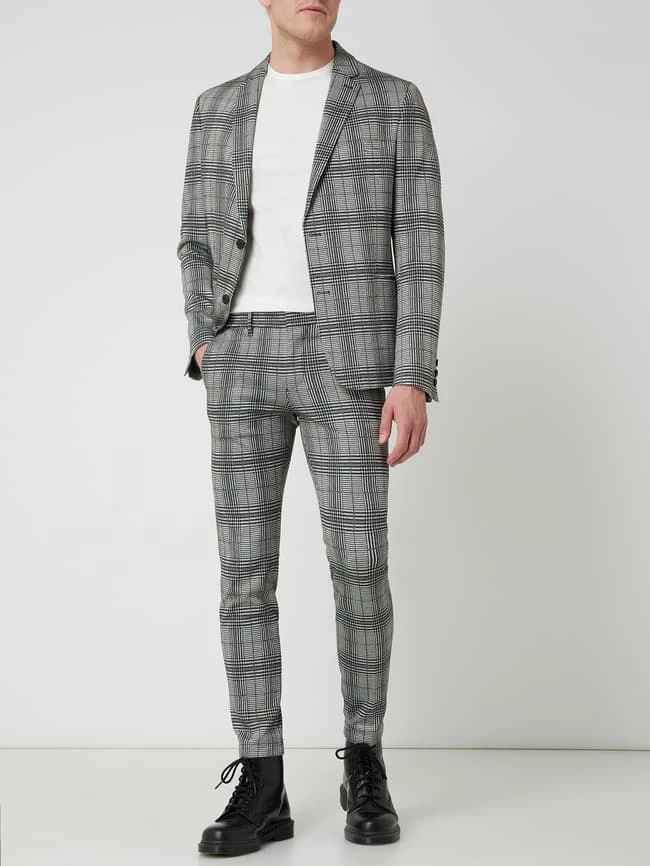 Bester Verkauf ⭐ Drykorn Slim Fit 2-Knopf-Sakko Mit Glencheck Modell 'Hurley' - Hellgrau ? 1 Bester Verkauf ⭐ Drykorn Slim Fit 2-Knopf-Sakko Mit Glencheck Modell 'Hurley' - Hellgrau ?