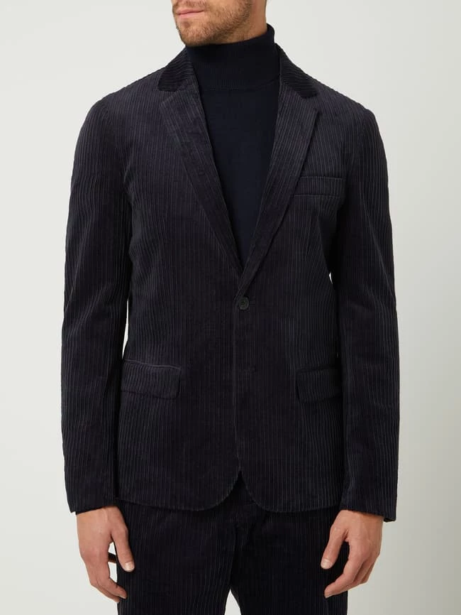 Bestpreis ? Antony Morato Slim Fit 2-Knopf-Sakko Aus Cord 'Zelda' - Marineblau ? 4 Bestpreis ? Antony Morato Slim Fit 2-Knopf-Sakko Aus Cord 'Zelda' - Marineblau ? – Bild 4