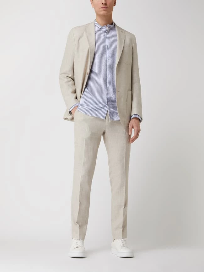 Bester Verkauf ✔️ Carl Gross 2-Knopf-Sakko Aus Leinenmischung Modell 'Taivo' - Beige ⭐ 1 Bester Verkauf ✔️ Carl Gross 2-Knopf-Sakko Aus Leinenmischung Modell 'Taivo' - Beige ⭐