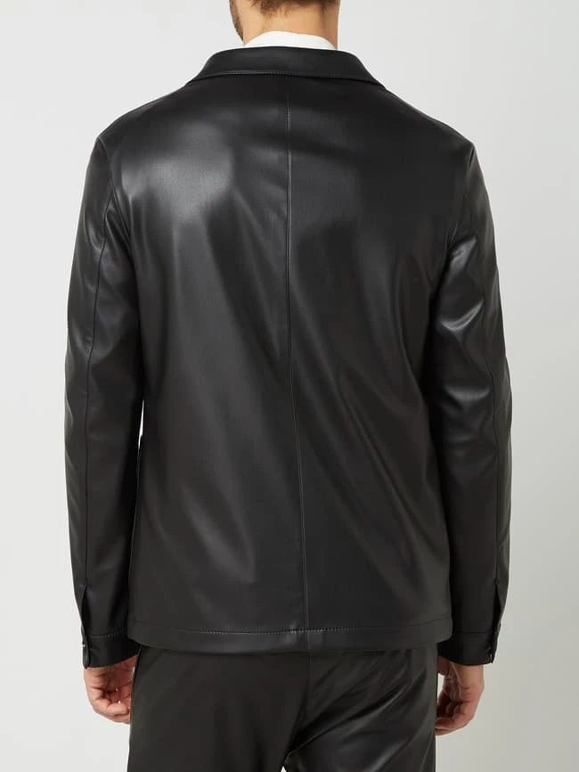 Brandneu ? Drykorn 3-Knopf-Sakko In Leder-Optik Modell 'Roth' - Schwarz ? 5 Brandneu ? Drykorn 3-Knopf-Sakko In Leder-Optik Modell 'Roth' - Schwarz ? – Bild 5