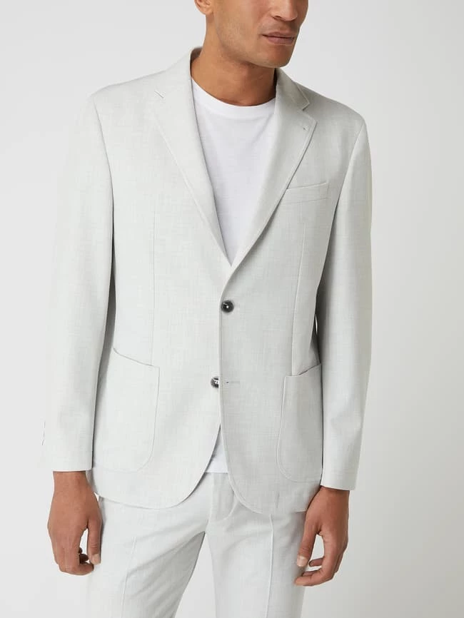 Besorgen ? Pierre Cardin 2-Knopf-Sakko Mit Stretch-Anteil Modell 'Manel' - 'Futureflex' - Silber Meliert ? 4 Besorgen ? Pierre Cardin 2-Knopf-Sakko Mit Stretch-Anteil Modell 'Manel' - 'Futureflex' - Silber Meliert ? – Bild 4