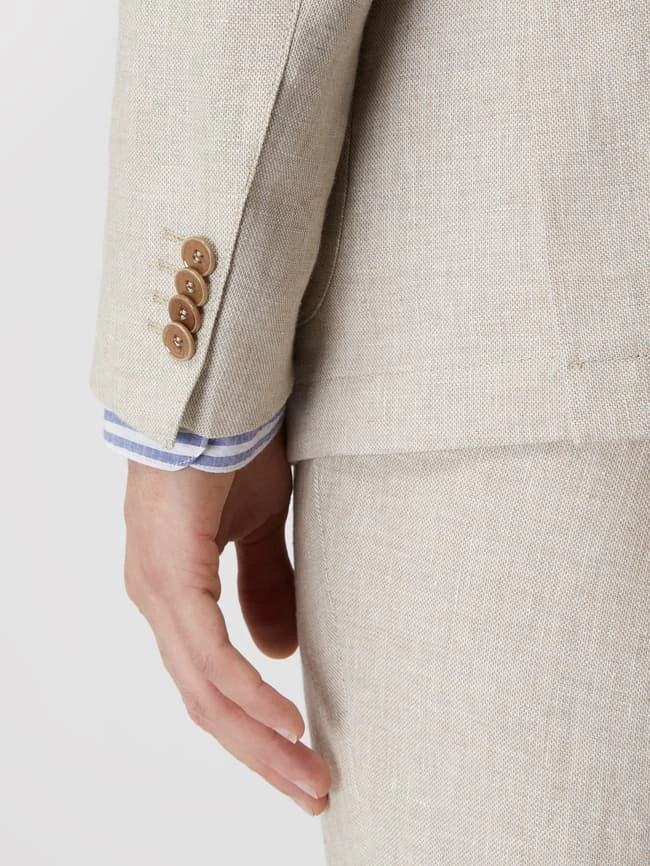 Bester Verkauf ✔️ Carl Gross 2-Knopf-Sakko Aus Leinenmischung Modell 'Taivo' - Beige ⭐ 5 Bester Verkauf ✔️ Carl Gross 2-Knopf-Sakko Aus Leinenmischung Modell 'Taivo' - Beige ⭐ – Bild 5