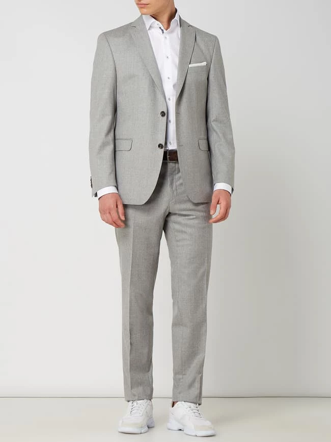 Bester Verkauf ✨ Carl Gross Modern Fit 2-Knopf-Sakko Aus Schurwolle Modell 'Sid' - Hellgrau ✨ 1 Bester Verkauf ✨ Carl Gross Modern Fit 2-Knopf-Sakko Aus Schurwolle Modell 'Sid' - Hellgrau ✨