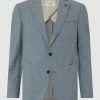 Blitzangebot ? Carl Gross Slim Fit 2-Knopf-Sakko Mit Hahnentritt-Dessin Modell 'Florus' - Hellblau ?
