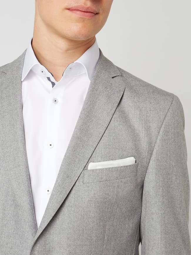 Bester Verkauf ✨ Carl Gross Modern Fit 2-Knopf-Sakko Aus Schurwolle Modell 'Sid' - Hellgrau ✨ 3 Bester Verkauf ✨ Carl Gross Modern Fit 2-Knopf-Sakko Aus Schurwolle Modell 'Sid' - Hellgrau ✨ – Bild 3