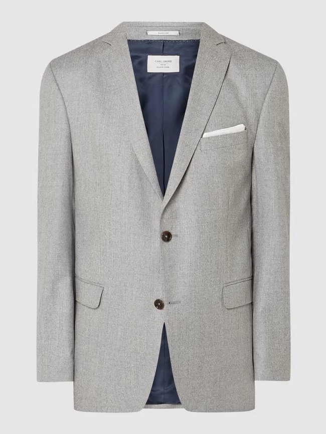 Bester Verkauf ✨ Carl Gross Modern Fit 2-Knopf-Sakko Aus Schurwolle Modell 'Sid' - Hellgrau ✨ 2 Bester Verkauf ✨ Carl Gross Modern Fit 2-Knopf-Sakko Aus Schurwolle Modell 'Sid' - Hellgrau ✨ – Bild 2