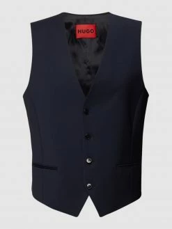 Schlussverkauf ? HUGO Anzugweste Mit Paspeltaschen - Blau ⭐