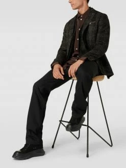 Billig ? CG - Club Of Gents 2-Knopf-Sakko In Strick-Optik Modell 'Carter' - Dunkelgrau ?